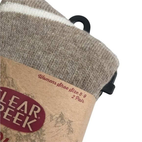 CLEAR CREEK Womens 2 Pairs Cozy Wool Blend Boot Socks Size 5-9 - Picture 2 of 7